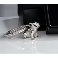 Schl�sselanh�nger Mops  Hund L.5,5cm Farbe silber gl�nzend Metall 40549