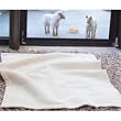 David Fussenegger Baby- und Kinderdecke Lara uni mit Effektband, 75 cm x 100 cm, rohwei�