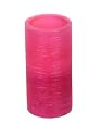 Vanilla Scented Textured 6-in Pillar Candle - Lavender Pink