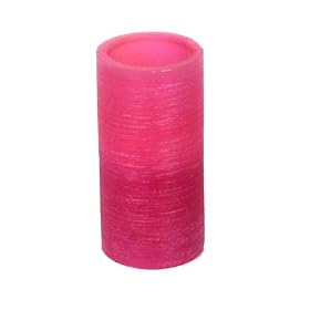 Vanilla Scented Textured 6-in Pillar Candle - Lavender Pink