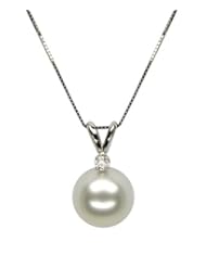 White South Sea Pearl Bunny Ears Diamond Pendant