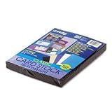 Riverside Paper 101187 Array 65-lb. Card Stock, 8-1/2 x 11, Black, 100 Sheets/pack