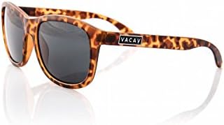 Vacay Classic Wayfarer Polarized Sunglasses - Unisex Glasses Great for Men or Women - Perfect for Getting Outside and Living Life. (Tortoise and Silver, Grey Tint)