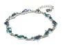 Austrian Crystal Flower Aqua Bracelet Fashion Jewelry