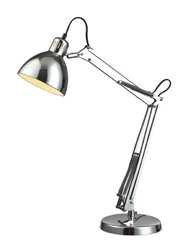 Dimond D2176 17-Inch Width by 16-Inch - 26-Inch Height Ingelside Desk Lamp in Chrome with Chrome Shade On Sale