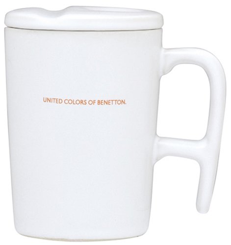 Benetton フタ付き マグカップ ホワイト C-8543