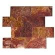 4x4 Sample of 3 x 6 Multi Red Onyx Polished Tiles
