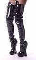 8 Inch Sexy High Heel Thigh High Boot Platform Boots Fetish Exotic Black Patent Devious