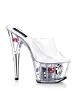 6 1/2 Inch Heel Slip-On Mule Women's Size Shoe With Dice And Poker Chips