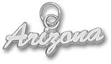 Arizona Wildcats Solid Sterling Silver Script ''ARIZONA'' Pendant