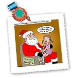 Santa and Future Beauty Pagent Contestant - 10x10 Quilt Square