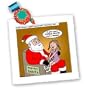 Santa and Future Beauty Pagent Contestant - 10x10 Quilt Square