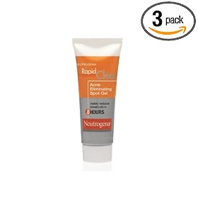 Neutrogena Rapid Clear Acne Eliminating Spot Gel, .5-Ounce Tubes (Pack of 3)