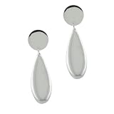 Sterling Silver Circle Dangle Teardrop Earrings