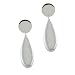 Sterling Silver Circle Dangle Teardrop Earrings