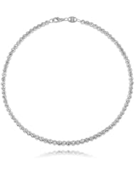 14k White Gold Disco Beads Anklet