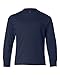HN YOUTH 6OZ LS TAGLESS TEE (NAVY) (L)
