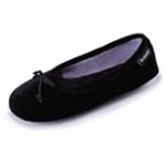 Chaussons FEMME Velours moir� Isotoner