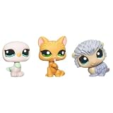 Hasbro Poupée - 93067 - Littlest Petshop Colonne 3 - Castor, cochon d'Inde et colley