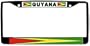 Guyana Guyanese Flag Black License Plate Frame Metal Holder
