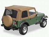 1988-1995 Jeep Wrangler Supertop Soft Top w/Tinted Windows Incl. Fabric Covered Upper Door Frames Spice