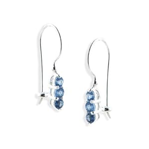 Small Genuine Tanzanite Sterling Silver Hook Earrings by Small and Simple Mother of Pearl Sterling Silver Hook Earrings
