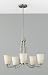 Murray Feiss F2455/5BS, Tribeca Glass 1 Tier Chandelier Lighting, 5 Light, 500 Total Watts, Steel