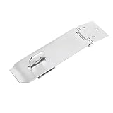 uxcell パッドロッククラスプ ドアロック　メタル製　3.2cm幅　シルバートーン　7ネジ