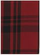 Durable Flat Weave 100% Cotton Black and Red Plaid Dishtowel 18" X 28" Set / 6