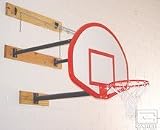 Three-Point Wall Mount Series with 3-4 Foot Extension for Rectangular Board and Adjust-a-Goal