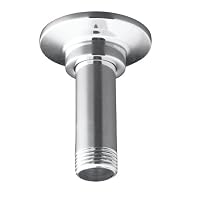 KOHLER K-7396-CP 3-Inch Straight Ceiling-Mount Showerarm and Flange, Polished Chrome