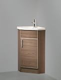 *LUXURY* Signatures Bliss Oak Finish Bathroom Corner Vanity Cabinet Storage Unit by Roper Rhodes