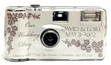 Personalized Silver Rose Wedding Camera - 12 Pack