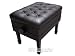Ebony Satin Leather Adjustable Artist Concert Piano Bench