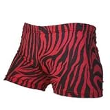 Gem Sports Red Zebra Volleyball Spandex - Sublimated Compression Shorts