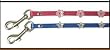 Designer Leather Dog Lead - Soho Retro Cobalt Blue / Silver Stars - 4' Lead