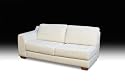 Zen White Leather Sectional Sofa with Chaise LAF by True Contemporary