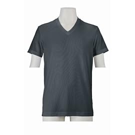 グンゼ BODYWILD SPORTS アクティコットメッシュリバーシブル VネックTシャツ チャコールグレー BP1211