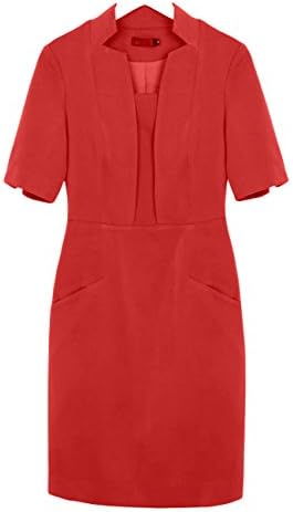 Small-laly Womens Solid 1/2 Sleeve Kate Princess Bodycon Dress Red US X Large (Label XX Large)