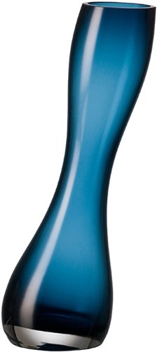 Leonardo 031067 Vase Beat 25 cm grau / blau Preisvergleich