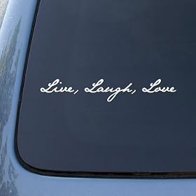 LIVE LAUGH LOVE - Vinyl Car Decal Sticker #1535 | Vinyl Color: White