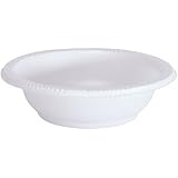 Party Dimensions 100 Count Disposable Plastic Bowls, 5 oz., White