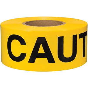 Click here to buy Barricade Tape Caution Do Not Enter - Yellow (Case of 8).