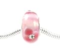 Quality Pink Murano Bead with Crystals, Pandora-compatible Bead