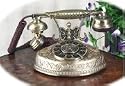 'Versa Antique Brass Collectors Telephone 7.5'' Ht Phones''