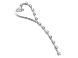 Diamond Heart Pendant with Swinging Tail, 18k Gold