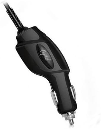 High Grade (Tangle Free) Rapid Car Charger Vehicle Adapter for Sony Xperia Z Ultra w/Crystal Blue LED Indicator - Piano Black