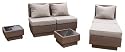 Ambientehome 63712 Loungegruppe Sitzgruppe Mali 6-teilig, Polyrattan, sand