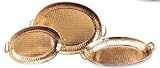 Old Dutch Set 3 Oval Solid Copper Trays 1Each 251 252 253 - 250
