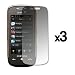 3 Pack of Premium Reusable LCD Screen Protectors for Samsung Instinct S30 M810